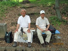 一本杉公園にてー加藤さん、松原さん