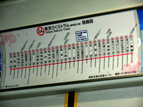 都電荒川線路線図